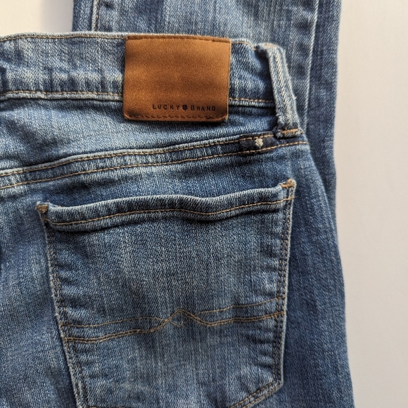 Lucky Brand Brooke Skinny Jeans Torn Distressed Denim Size 4/27 - Picture 7 of 12